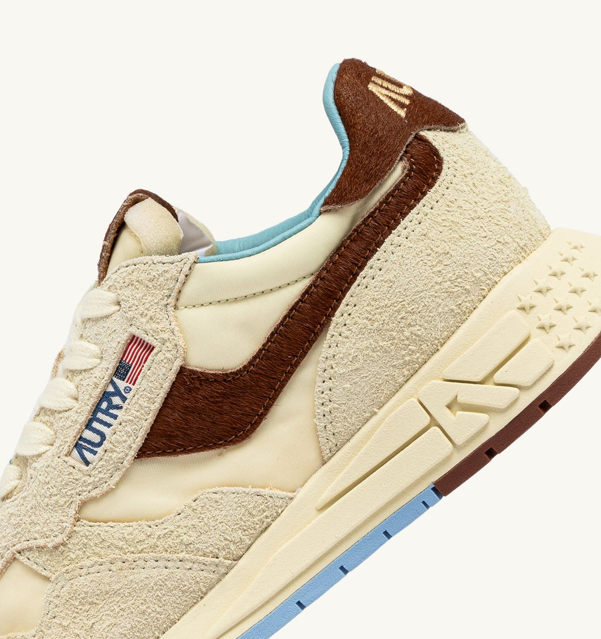 REELWIND LOW SNEAKERS IN BROWN AND NUT NYLON AND SUEDE - AUTRY Quality
