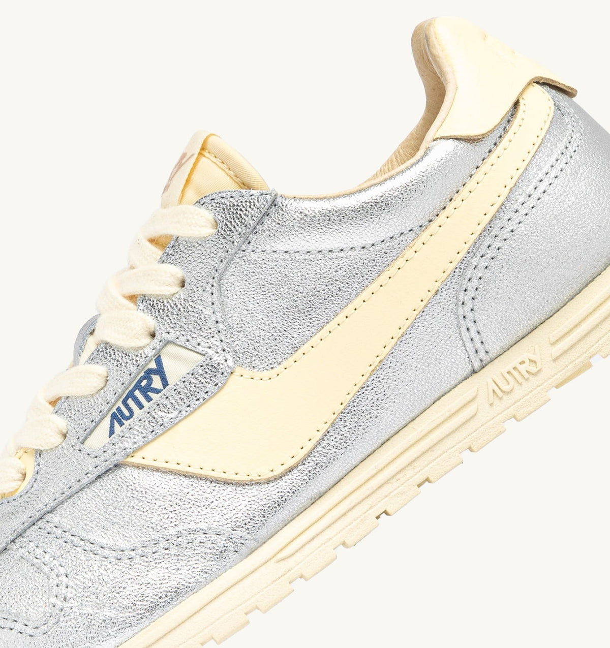 WINDSPIN SNEAKERS IN SILVER AND RUTABAGA SUEDE AND LEATHER - AUTRY Value
