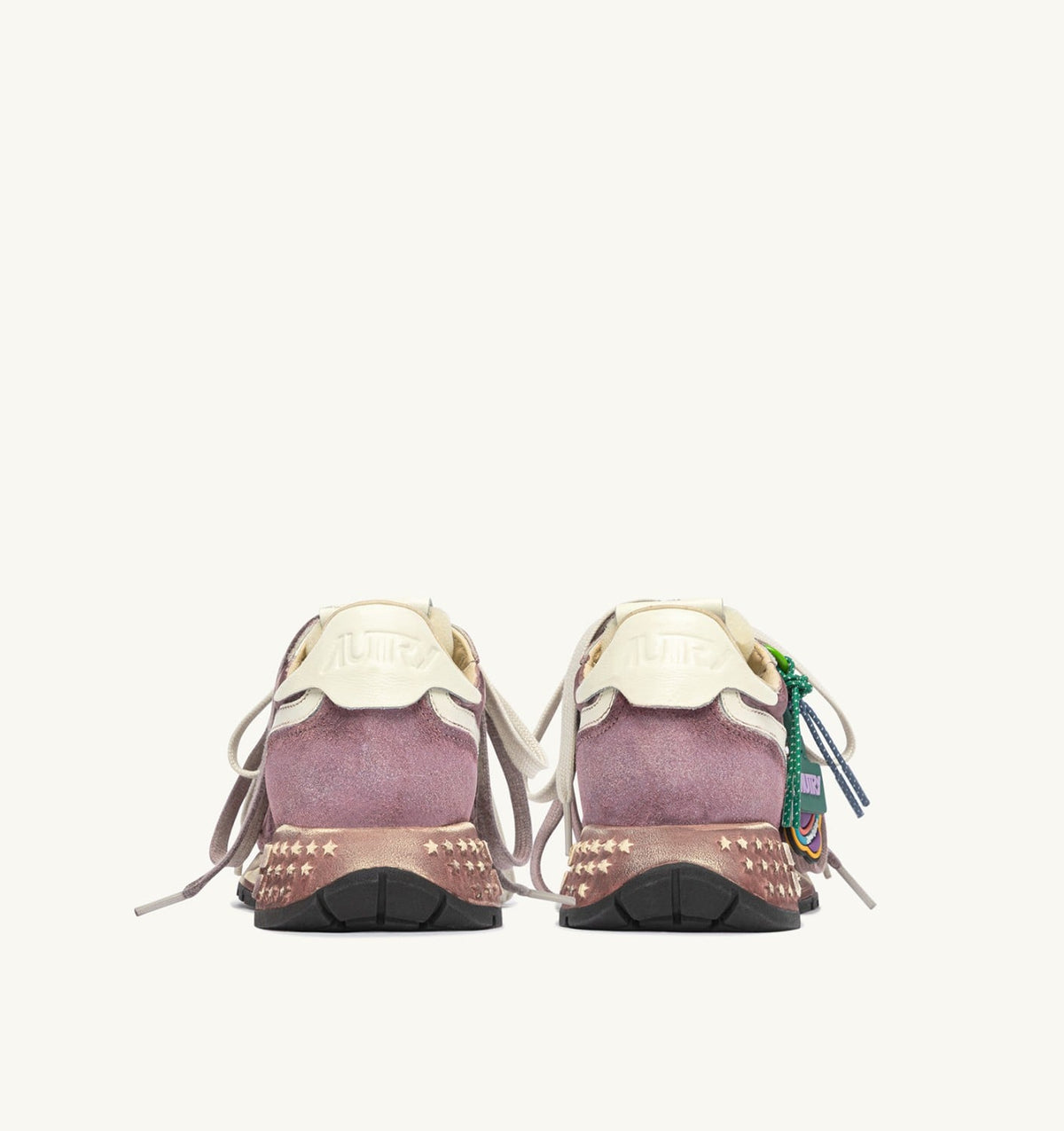 REELWIND SUPER VINTAGE SNEAKERS IN WINDSOR WINE AND WHITE SUEDE AND NYLON - AUTRY Everyday