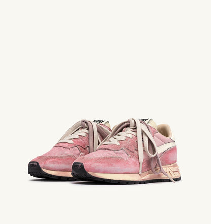 REELWIND SUPER VINTAGE SNEAKERS IN WHITE AND PINK SUEDE AND NYLON - AUTRY Great Value