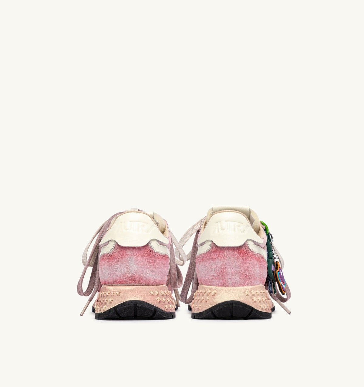 REELWIND SUPER VINTAGE SNEAKERS IN WHITE AND PINK SUEDE AND NYLON - AUTRY Great Value