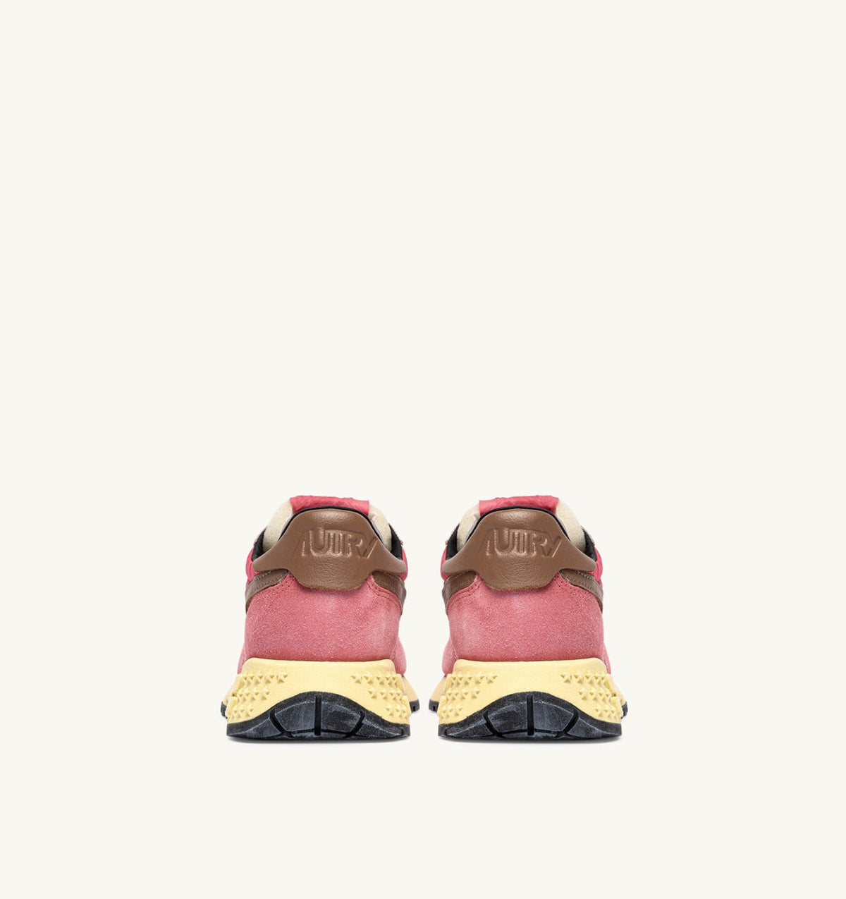 REELWIND LOW SNEAKERS IN STRAWBERRY SUGAR AND COCONUT NYLON AND SUEDE - AUTRY Essential
