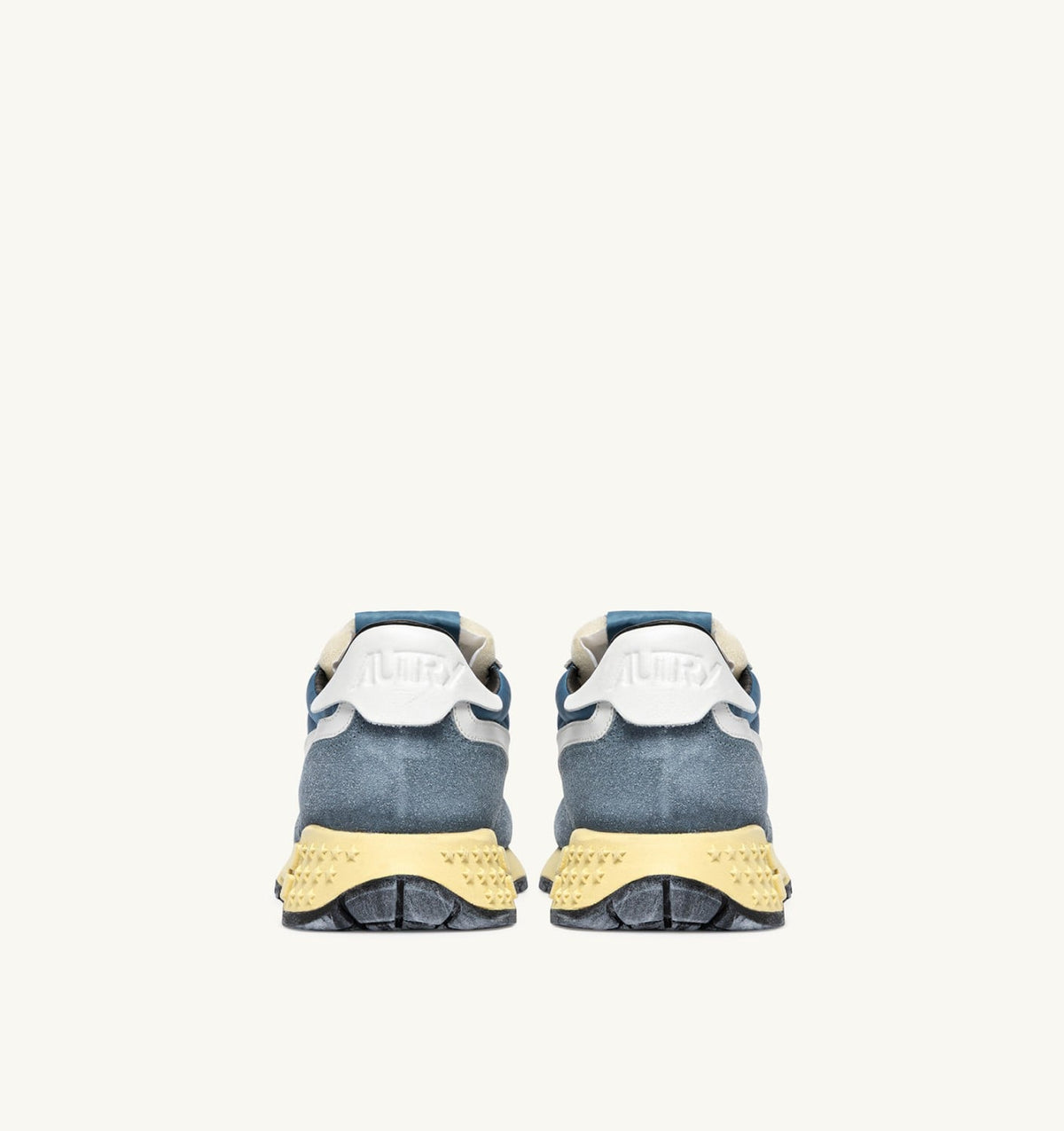 REELWIND LOW SNEAKERS IN WHITE AND SKY SUGAR NYLON AND SUEDE - AUTRY Everyday