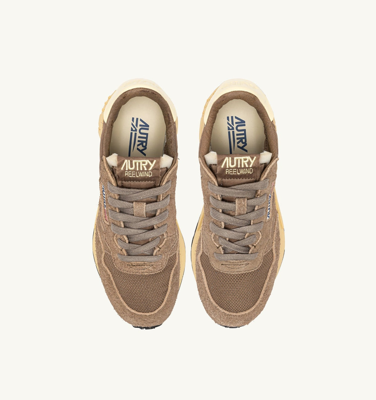 REELWIND LOW SNEAKERS IN CROC AND RUTABAGA NYLON AND SUEDE - AUTRY Classic