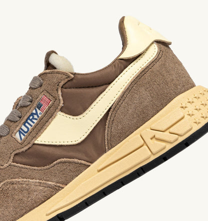 REELWIND LOW SNEAKERS IN CROC AND RUTABAGA NYLON AND SUEDE - AUTRY Classic