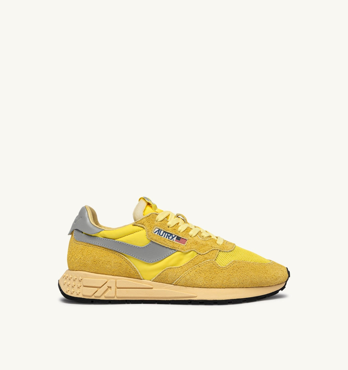 REELWIND LOW SNEAKERS IN POPCORN AND VAPOR NYLON AND SUEDE - AUTRY Value