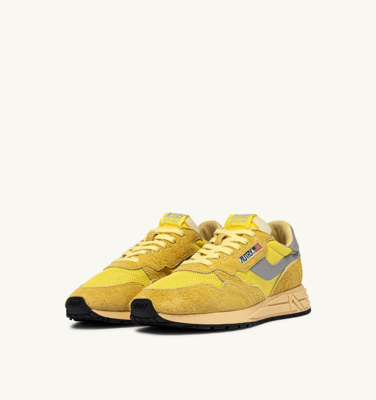 REELWIND LOW SNEAKERS IN POPCORN AND VAPOR NYLON AND SUEDE - AUTRY Value