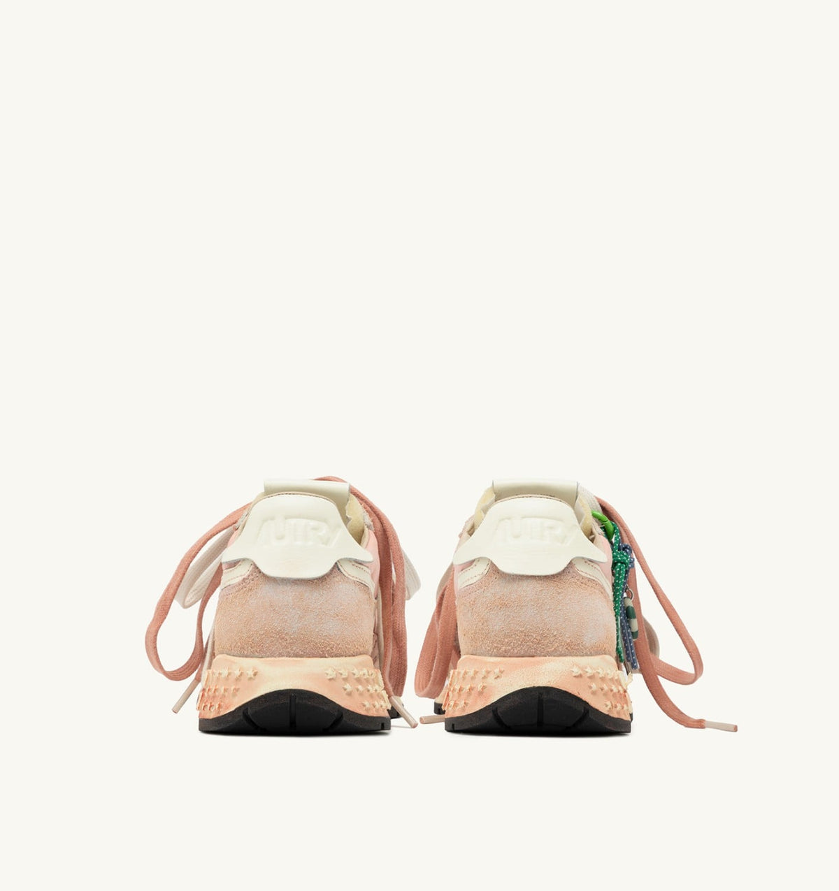 REELWIND SUPER VINTAGE SNEAKERS IN WHITE AND PINK SUEDE AND NYLON - AUTRY Essential