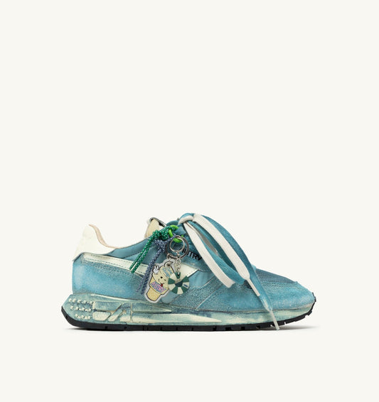 REELWIND SUPER VINTAGE SNEAKERS IN WHITE AND SPACE SUEDE AND NYLON - AUTRY Everyday