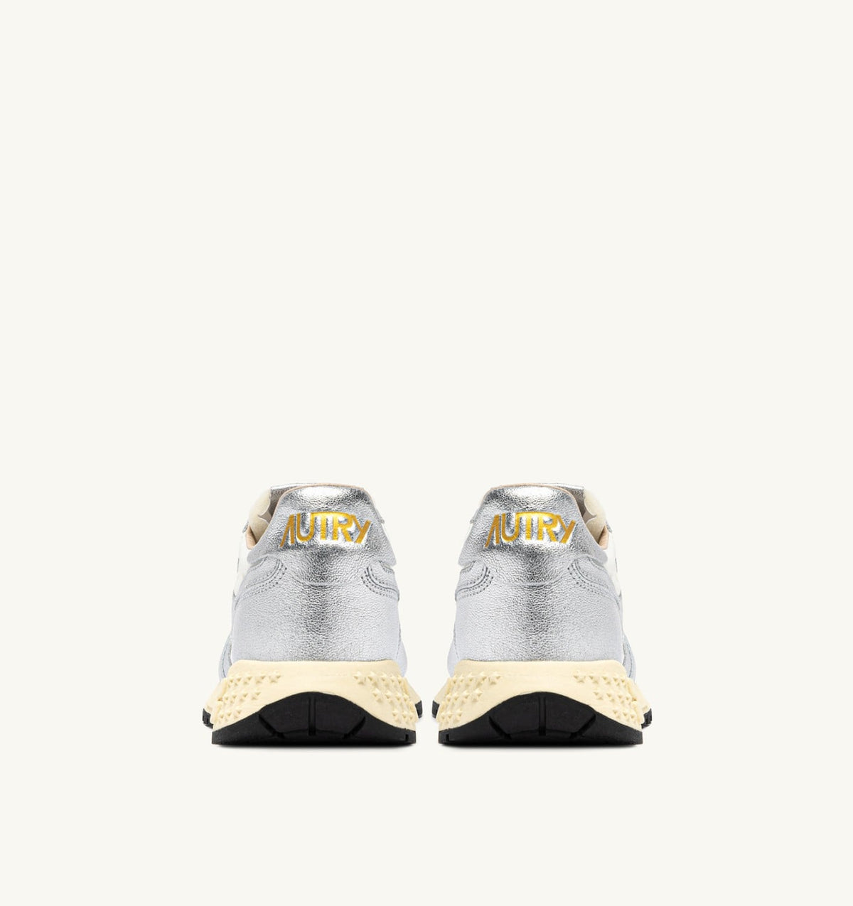 REELWIND SNEAKERS IN SILVER-TONE NYLON AND METALIZED LEATHER - AUTRY Classic
