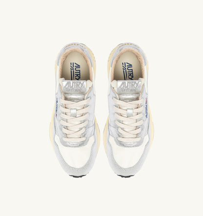 REELWIND SNEAKERS IN SILVER-TONE NYLON AND METALIZED LEATHER - AUTRY Classic