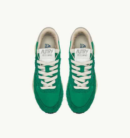 REELWIND LOW SNEAKERS IN GREEN NYLON AND SUEDE - AUTRY Latest