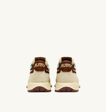 REELWIND LOW SNEAKERS IN BROWN AND NUT NYLON AND SUEDE - AUTRY Quality