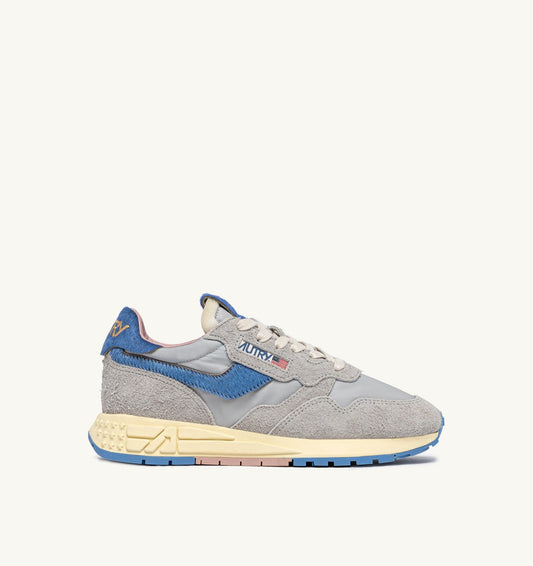 REELWIND LOW SNEAKERS IN NYLON AND SUEDE COLOR VAPOR AND DELLA ROBBIA BLUE - AUTRY Essential