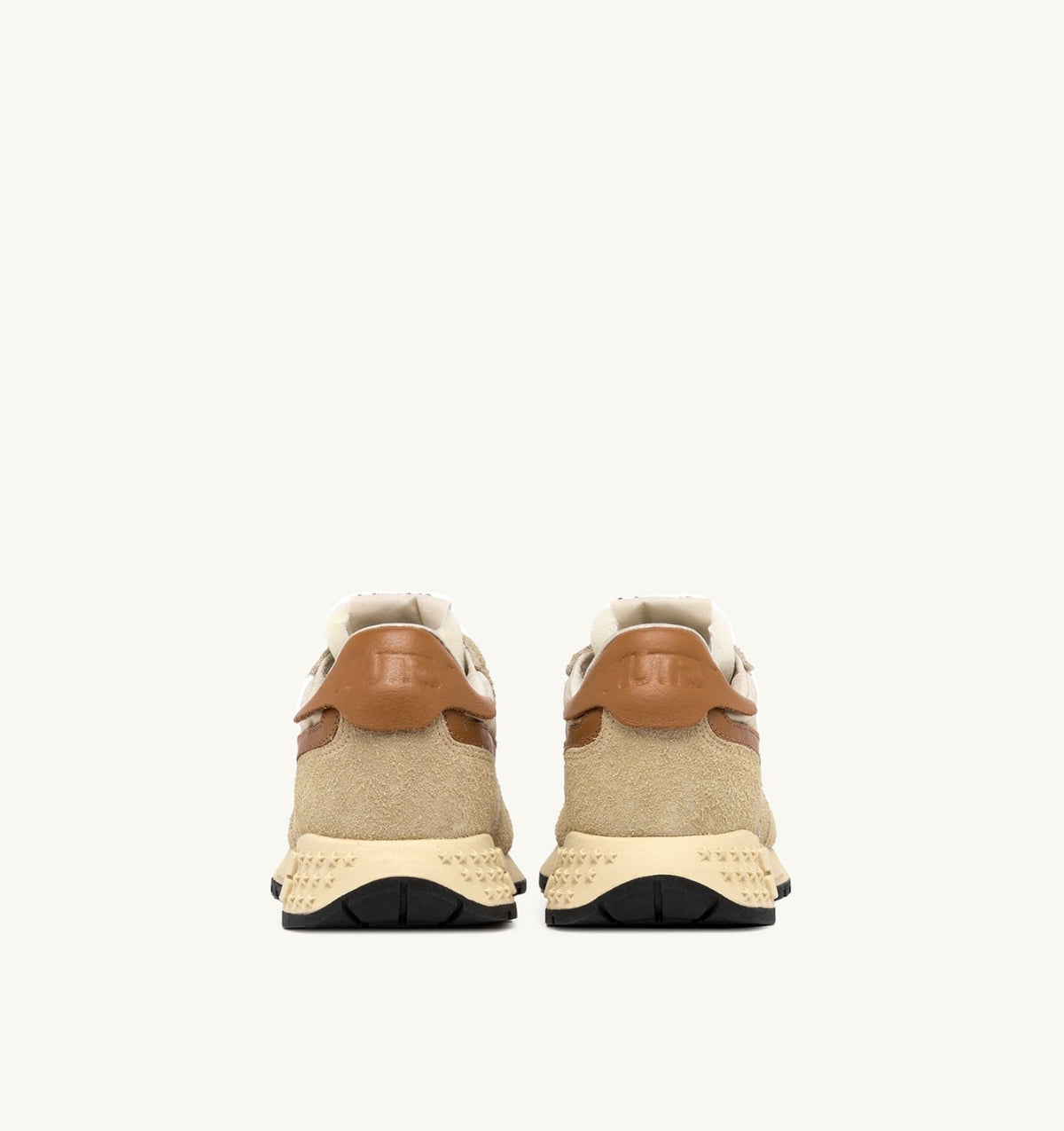 REELWIND LOW SNEAKERS IN ECRU AND CATHAY SPICE SUEDE AND NYLON - AUTRY Latest