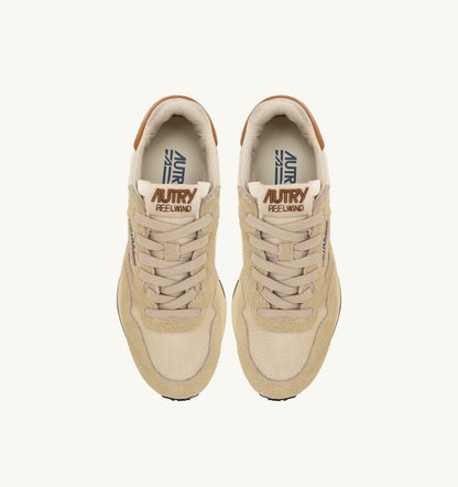 REELWIND LOW SNEAKERS IN ECRU AND CATHAY SPICE SUEDE AND NYLON - AUTRY Latest