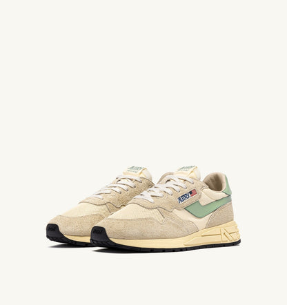 REELWIND LOW SNEAKERS IN ECRU AND RESEDA NYLON AND SUEDE - AUTRY Value