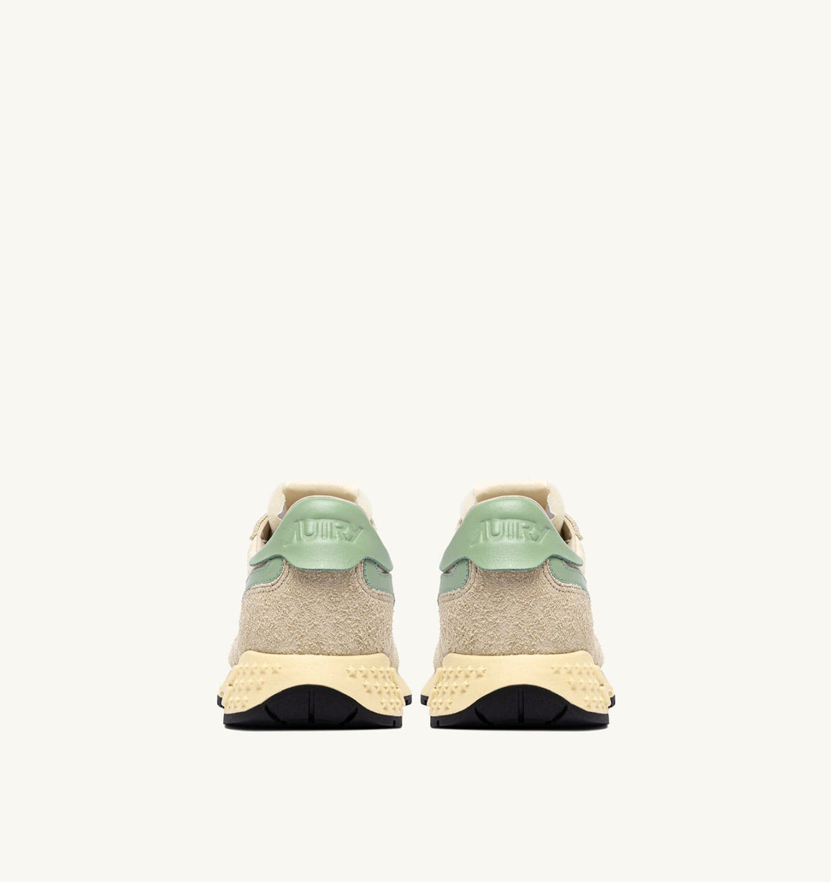 REELWIND LOW SNEAKERS IN ECRU AND RESEDA NYLON AND SUEDE - AUTRY Value