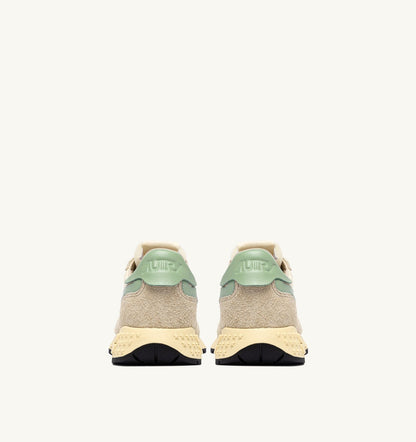 REELWIND LOW SNEAKERS IN ECRU AND RESEDA NYLON AND SUEDE - AUTRY Value
