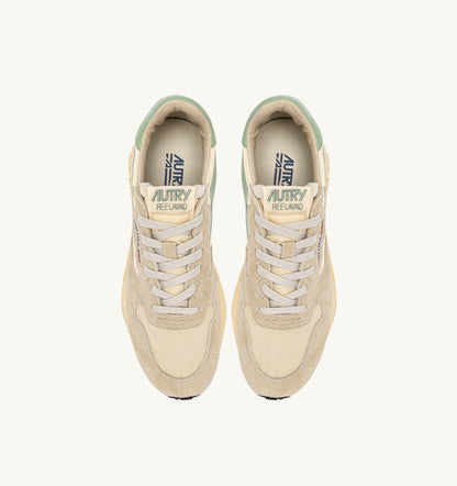 REELWIND LOW SNEAKERS IN ECRU AND RESEDA NYLON AND SUEDE - AUTRY Value