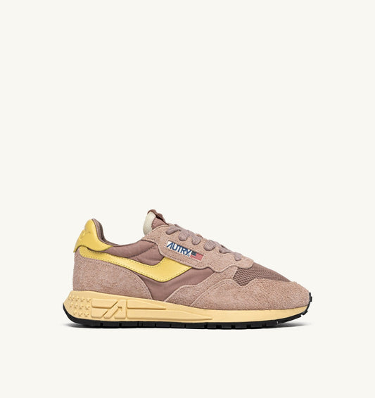 REELWIND LOW SNEAKERS IN ROSE CANNEL AND RAFFIA NYLON AND SUEDE - AUTRY Essential