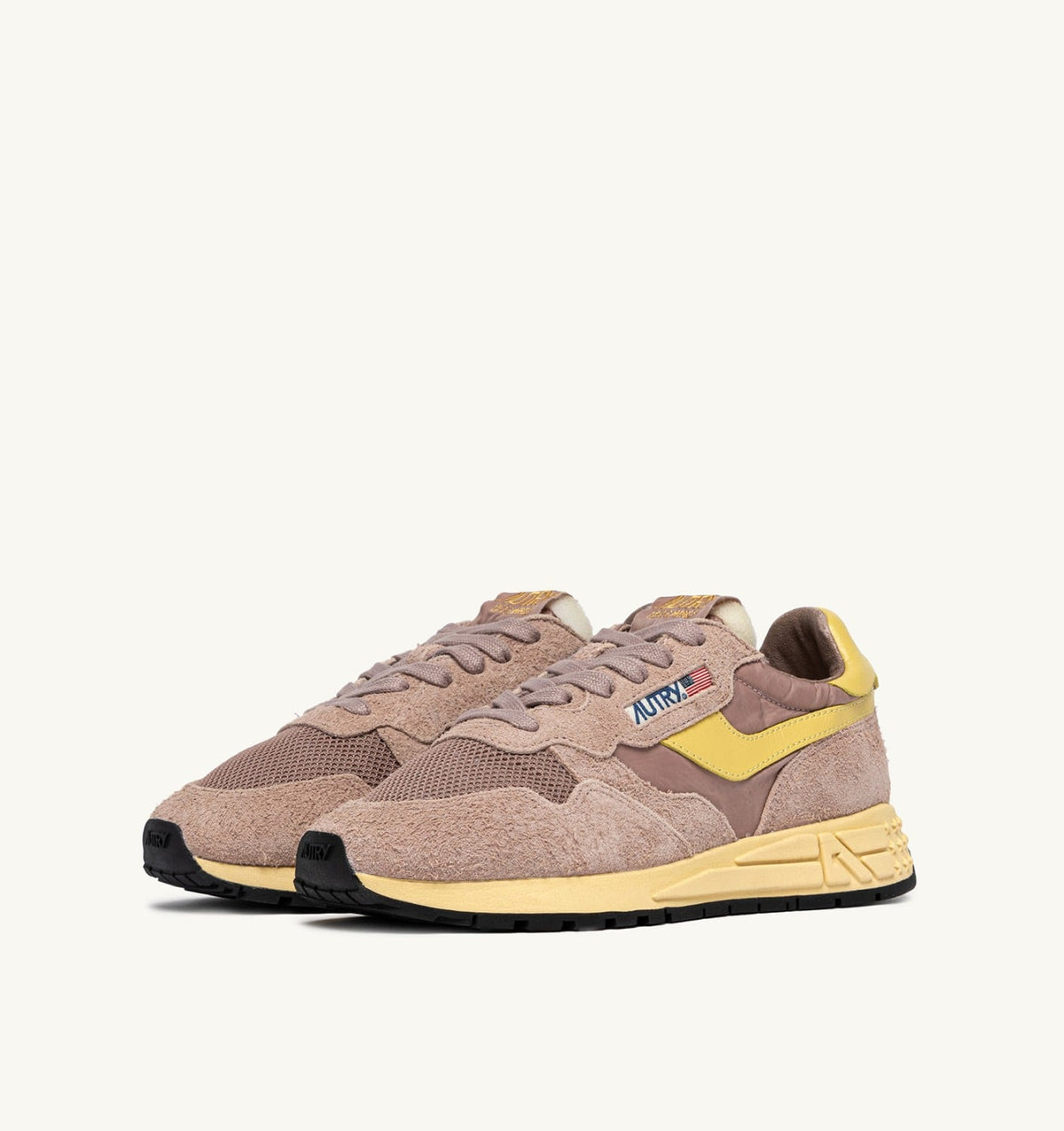 REELWIND LOW SNEAKERS IN ROSE CANNEL AND RAFFIA NYLON AND SUEDE - AUTRY Essential