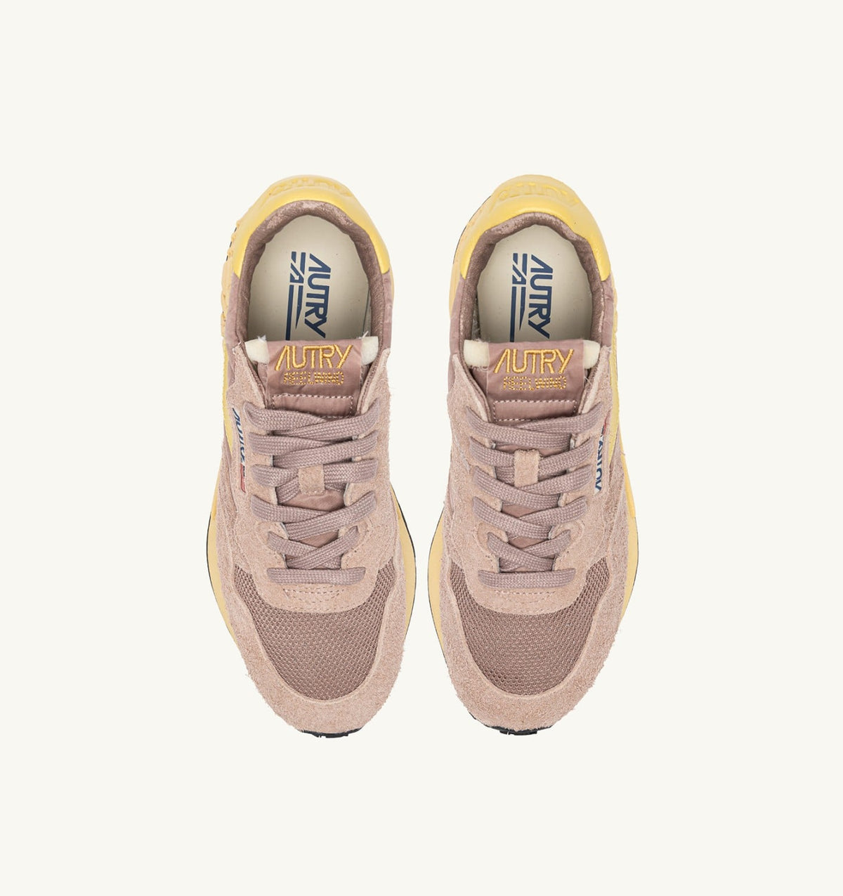 REELWIND LOW SNEAKERS IN ROSE CANNEL AND RAFFIA NYLON AND SUEDE - AUTRY Essential