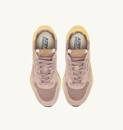 REELWIND LOW SNEAKERS IN ROSE CANNEL AND RAFFIA NYLON AND SUEDE - AUTRY Essential