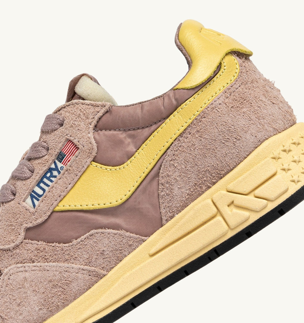 REELWIND LOW SNEAKERS IN ROSE CANNEL AND RAFFIA NYLON AND SUEDE - AUTRY Essential