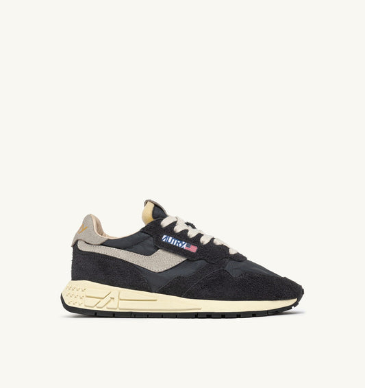REELWIND LOW SNEAKERS IN BLACK NYLON AND SUEDE - AUTRY Great Value