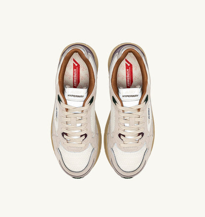 HYPERWAY SNEAKERS IN FIG AND WHITE MESH AND SUEDE - AUTRY Classic
