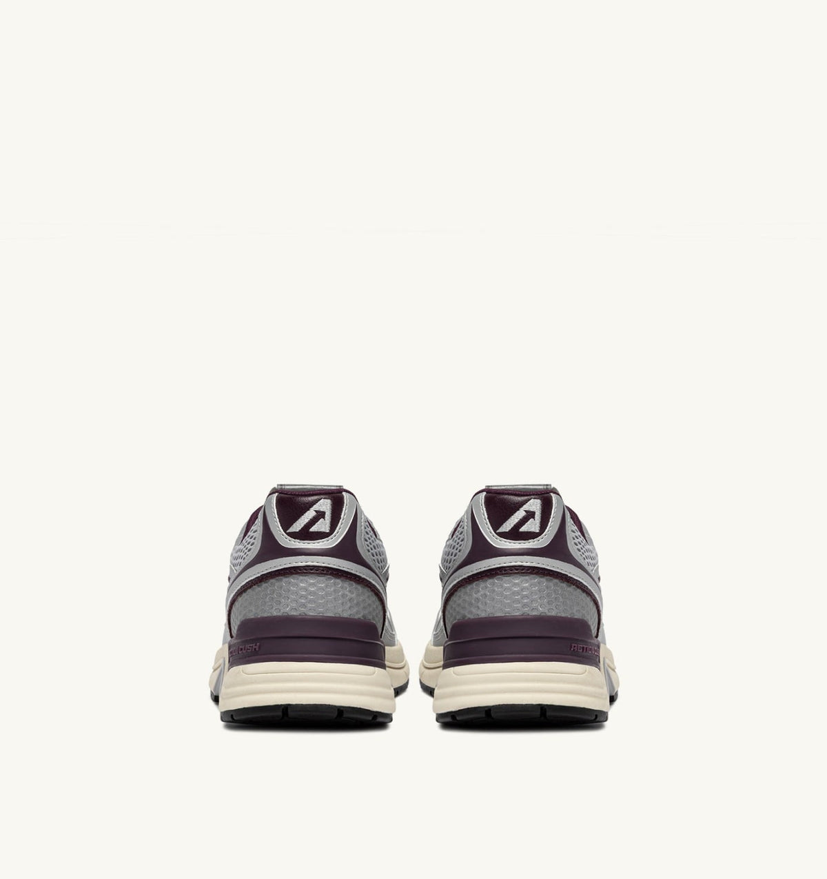 HYPERWAY SNEAKERS IN SILVER, HARBOR MIST AND FIG SYNTHETIC LEATHER AND MESH - AUTRY Great Value