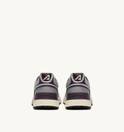 HYPERWAY SNEAKERS IN SILVER, HARBOR MIST AND FIG SYNTHETIC LEATHER AND MESH - AUTRY Great Value