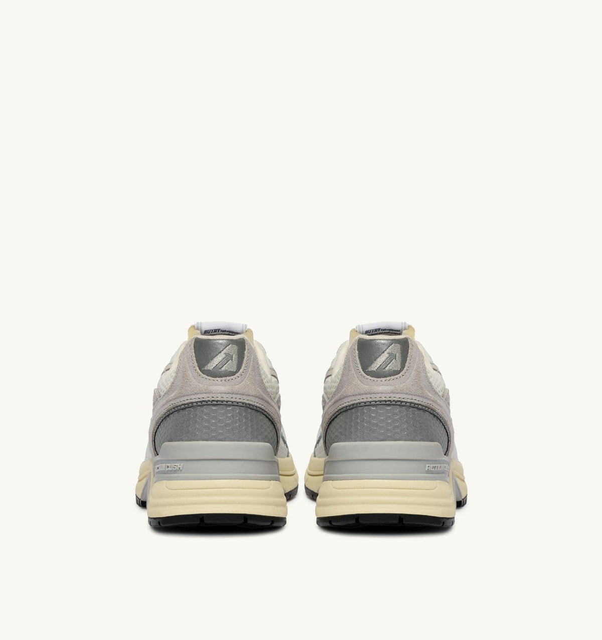HYPERWAY SNEAKERS IN WHITE AND GRAY LEATHER AND MESH - AUTRY Great Value