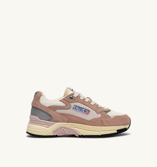 HYPERWAY SNEAKERS IN SILK AND WHITE SUEDE AND MESH - AUTRY Quality
