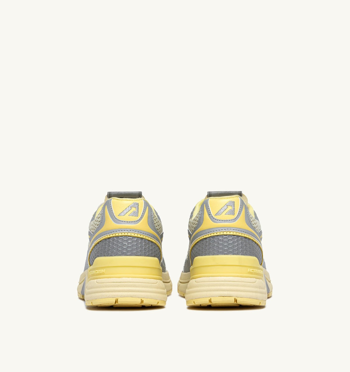 HYPERWAY SNEAKERS IN SILVER ASPARAGUS AND LEMON MERINGUE SYNTHETIC LEATHER AND MESH - AUTRY Latest