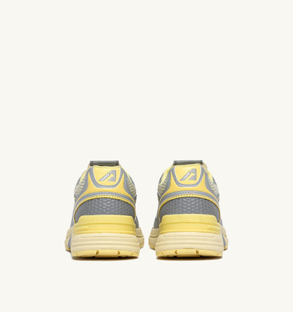 HYPERWAY SNEAKERS IN SILVER ASPARAGUS AND LEMON MERINGUE SYNTHETIC LEATHER AND MESH - AUTRY Latest
