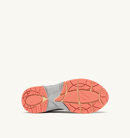 HYPERWAY SNEAKERS IN SILVER ASPARAGUS AND PEACH PINK SYNTHETIC LEATHER AND MESH - AUTRY Quality