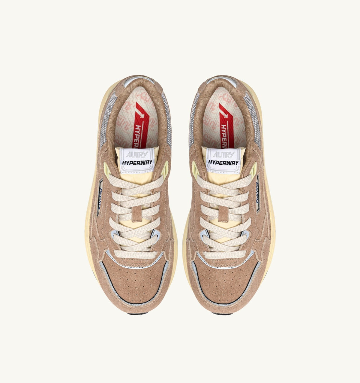 HYPERWAY SNEAKERS IN SOUTHERN MOONLIGHT AND SILVER MESH AND SUEDE - AUTRY Essential