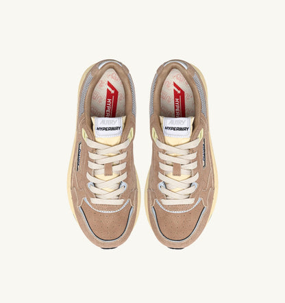 HYPERWAY SNEAKERS IN SOUTHERN MOONLIGHT AND SILVER MESH AND SUEDE - AUTRY Essential