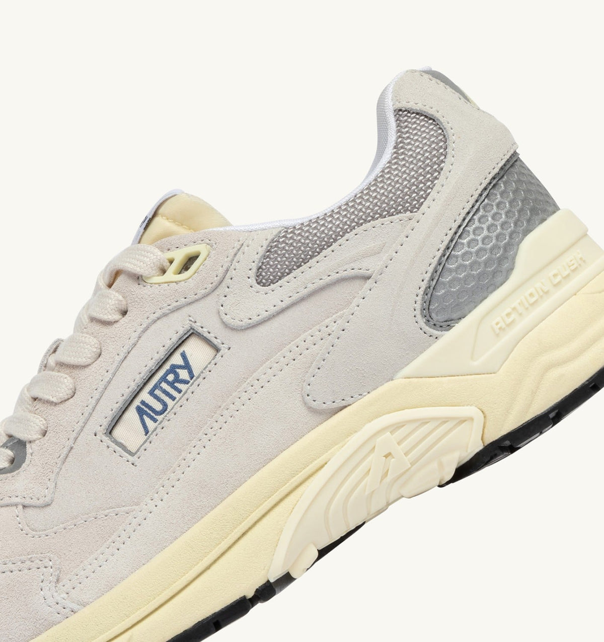 HYPERWAY SNEAKERS IN WHITE AND SILVER MESH AND SUEDE - AUTRY Value