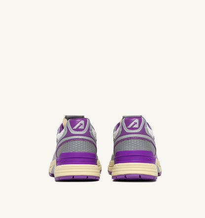 HYPERWAY SNEAKERS IN WHITE SILVER AND DEWBERRY SYNTHETIC LEATHER AND MESH - AUTRY Latest