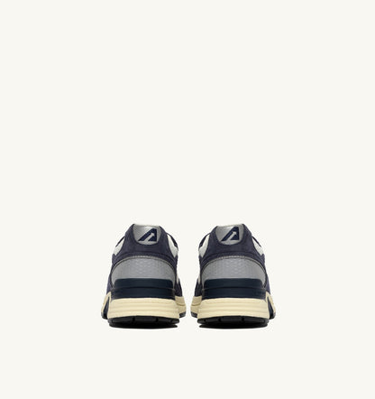 HYPERWAY SNEAKERS IN SPACE BLUE COLOR AND SILVER-TONE SUEDE AND MESH - AUTRY Quality