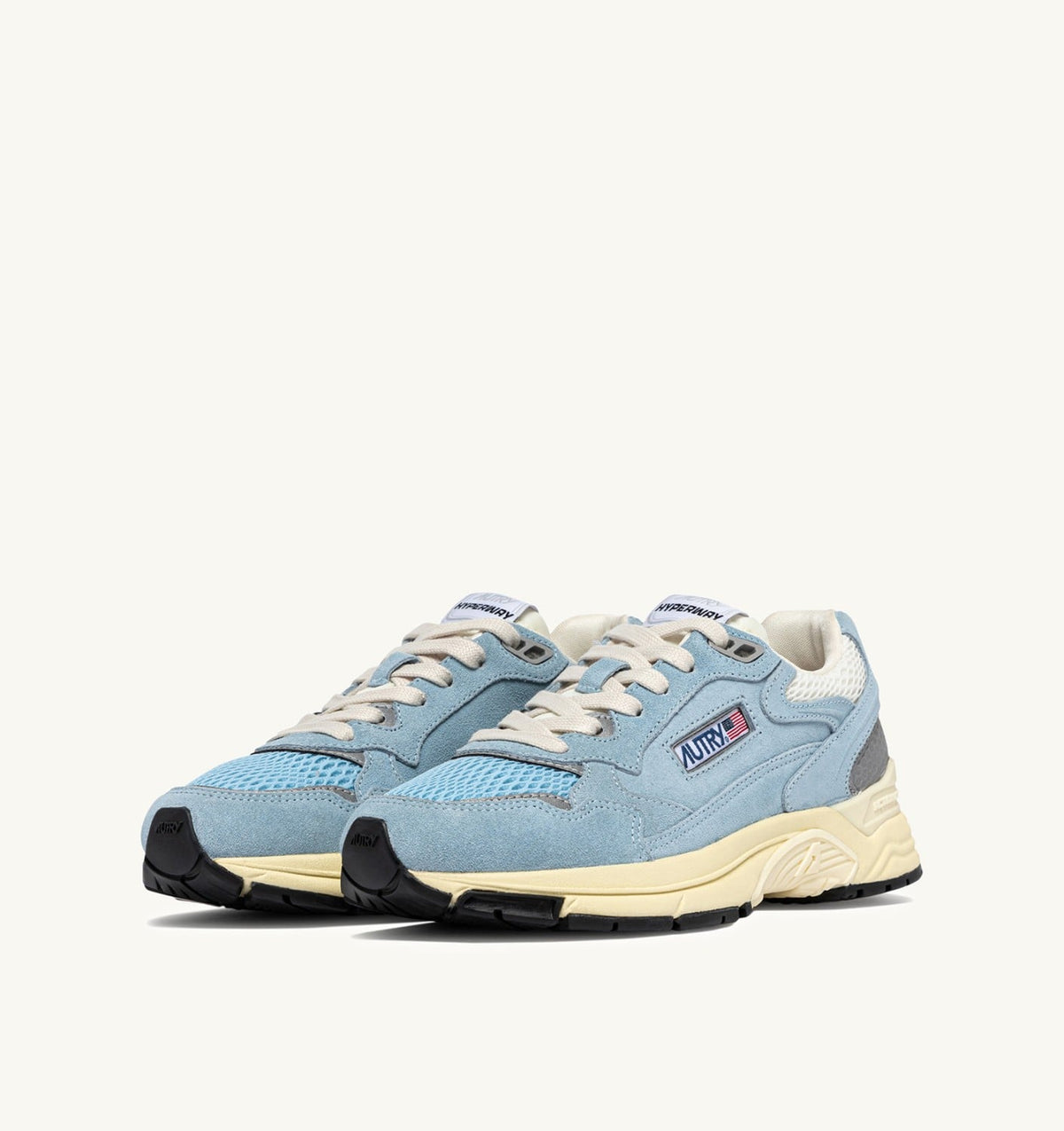 HYPERWAY SNEAKERS IN PORTOFINO AND MARSHMALLOW MESH AND SUEDE - AUTRY Classic