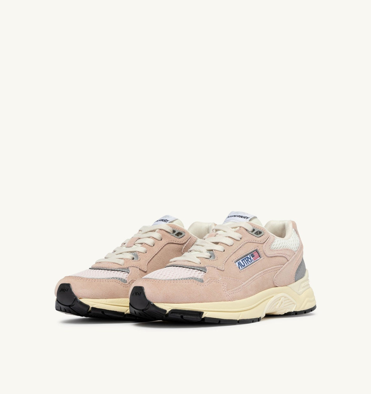 HYPERWAY SNEAKERS IN SILK AND MARSHMALLOW MESH AND SUEDE - AUTRY Essential