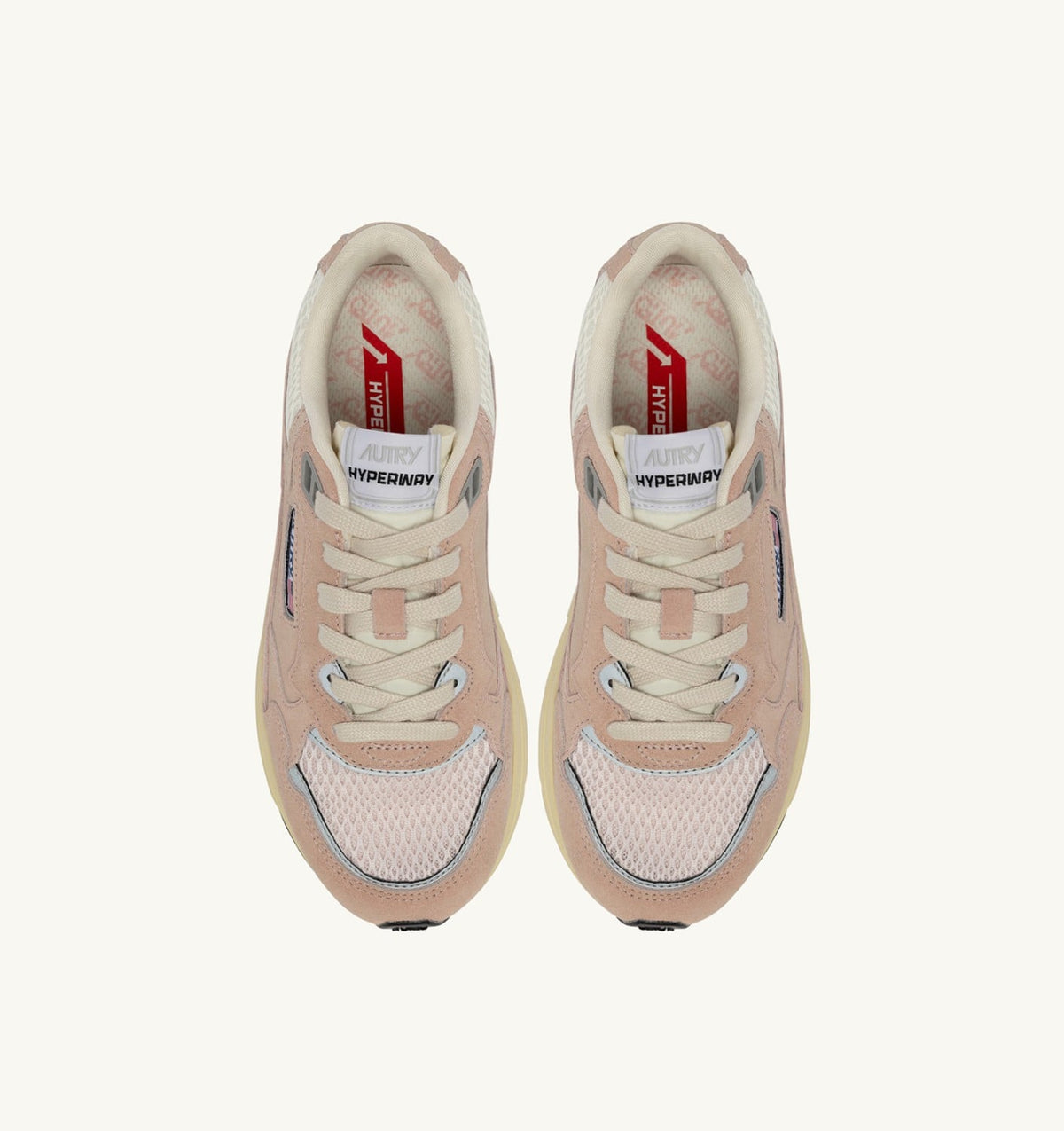 HYPERWAY SNEAKERS IN SILK AND MARSHMALLOW MESH AND SUEDE - AUTRY Essential