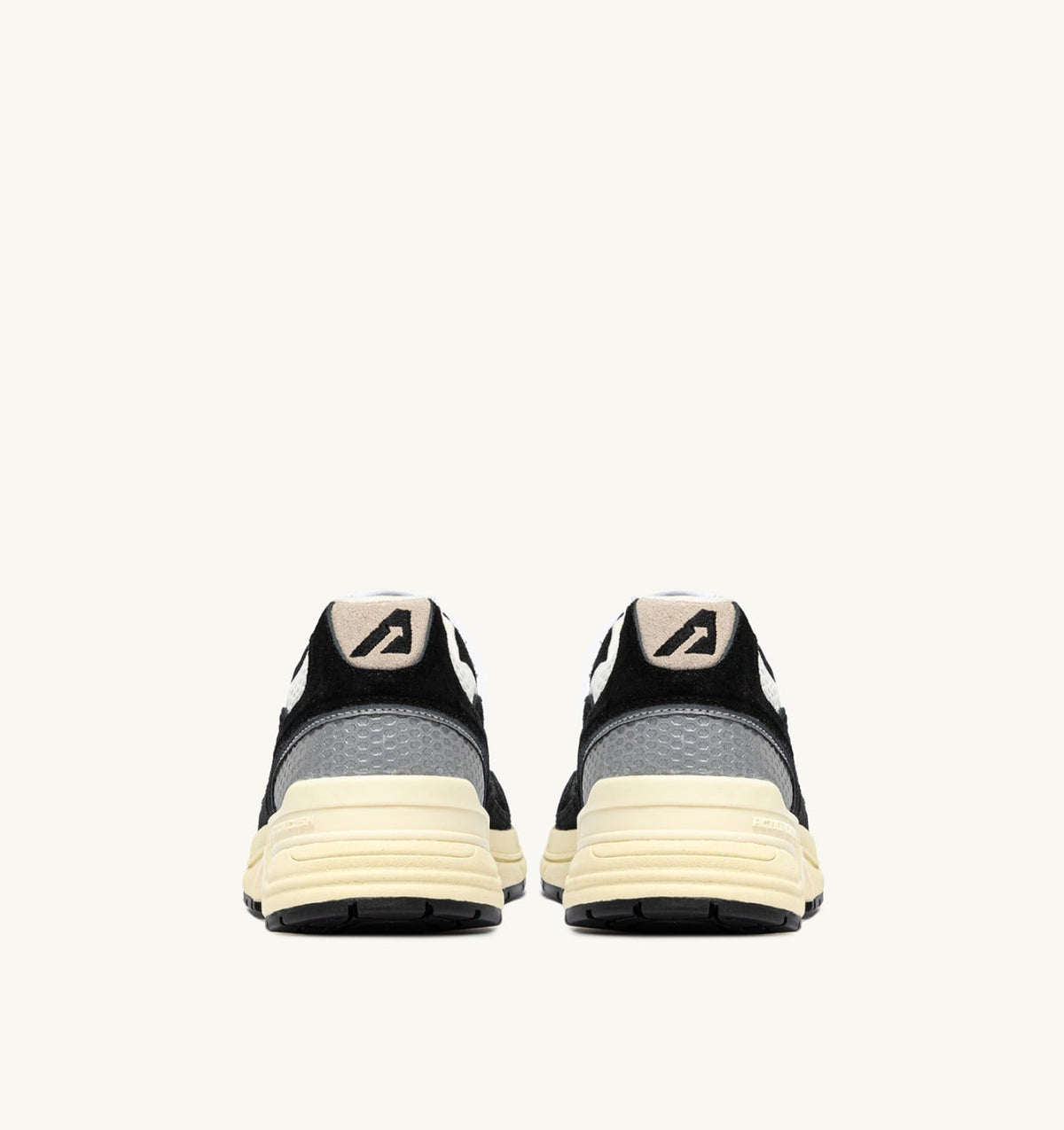 HYPERWAY SNEAKERS IN BLACK AND SILVER-TONE SUEDE AND MESH - AUTRY Value