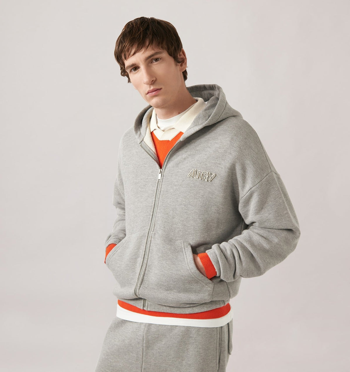TONAL LOGO FULL ZIP HOODIE UNISEX - AUTRY Value