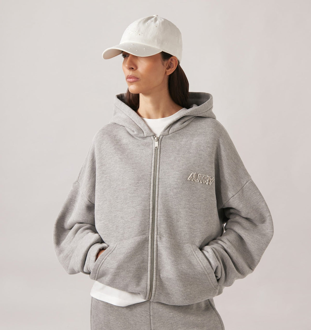 TONAL LOGO FULL ZIP HOODIE UNISEX - AUTRY Value