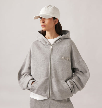 TONAL LOGO FULL ZIP HOODIE UNISEX - AUTRY Value